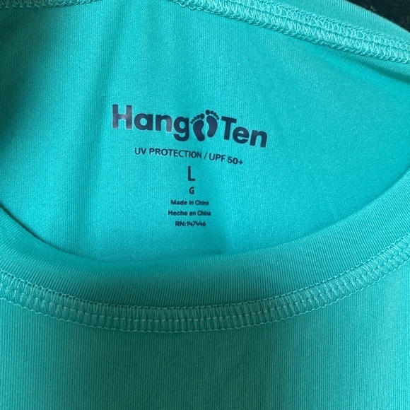 Hang Ten Men’s Long Sleeve Sun Tee UPF 50+ Graphic Beach Swim Vacation Size L - Picture 6 of 9